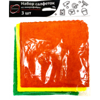 Салфетка из микрофибры 30 х 30 см, набор 3 шт