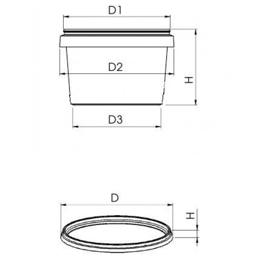 Контейнер 550 мл, круглый, с контрольным замком ,D=130, h=64 мм (крышка в комплекте)