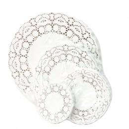 Ажурная салфетка, круглая D=16 см, 250 шт