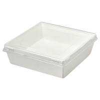 Коробка белая с плоской крышкой SMART PACK 800 130 х 130 х 50  мм (1/200)