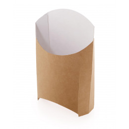 Коробка для картофеля фри FRY M, крафт, 80/110 x 54 x 68/111 мм