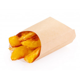 Коробка для картофеля фри FRY L, крафт, 80/120 x 53 x 82/135 мм