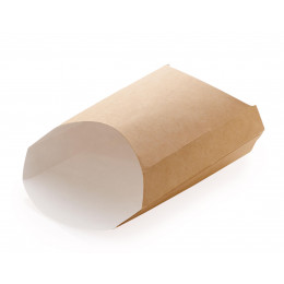 Коробка для картофеля фри FRY L, крафт, 80/120 x 53 x 82/135 мм