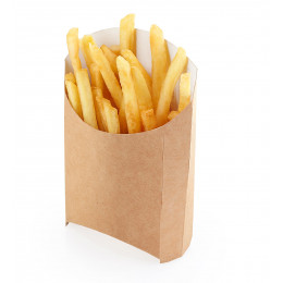 Коробка для картофеля фри FRY L, крафт, 80/120 x 53 x 82/135 мм