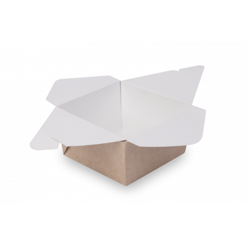 Коробка ланч бокс картонная OSQ Meal Box S, 100/118 x 100/118 x 65 мм