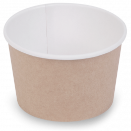 Контейнер круглый, OSQ Round Bowl 500 мл, крафт, БЕЗ КРЫШКИ